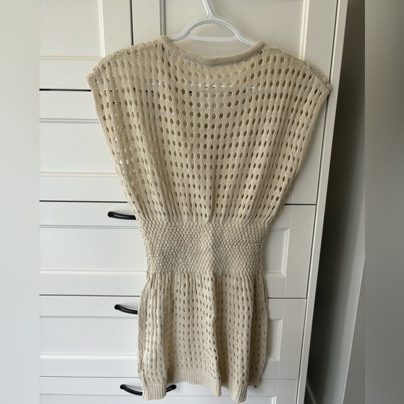 Knitted Swim Suit Cover Up Dress Size M (Fits like S) - Picture 2 of 5
